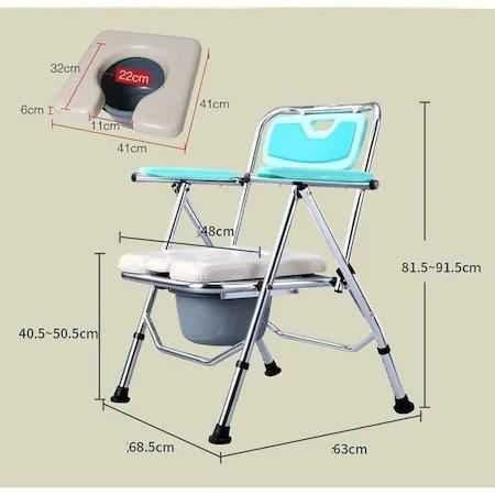 Scaun WC de camera pliabil, reglabil/ inaltime,aluminiu ,max. 180kg