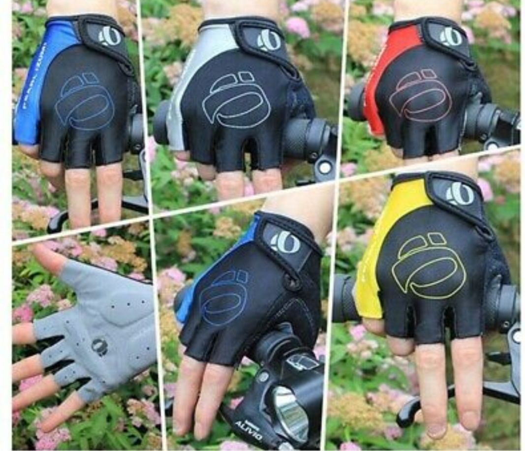 Велосипедные гелевые перчатки без пальцев, спортивные real izumi