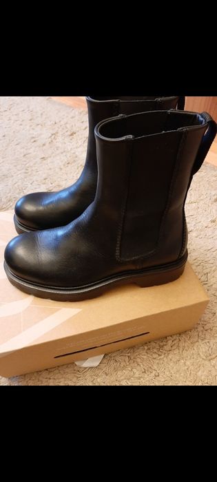 Cizme Biker din piele,model Rick Owens,marimea 40