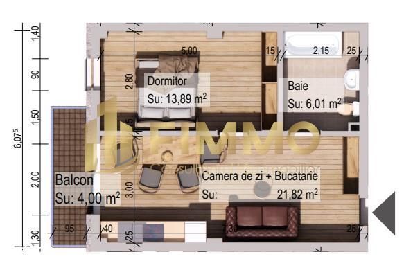 Apartament 46mp | Avans 30% + rate 3 ani | Burdujeni | ID:1105