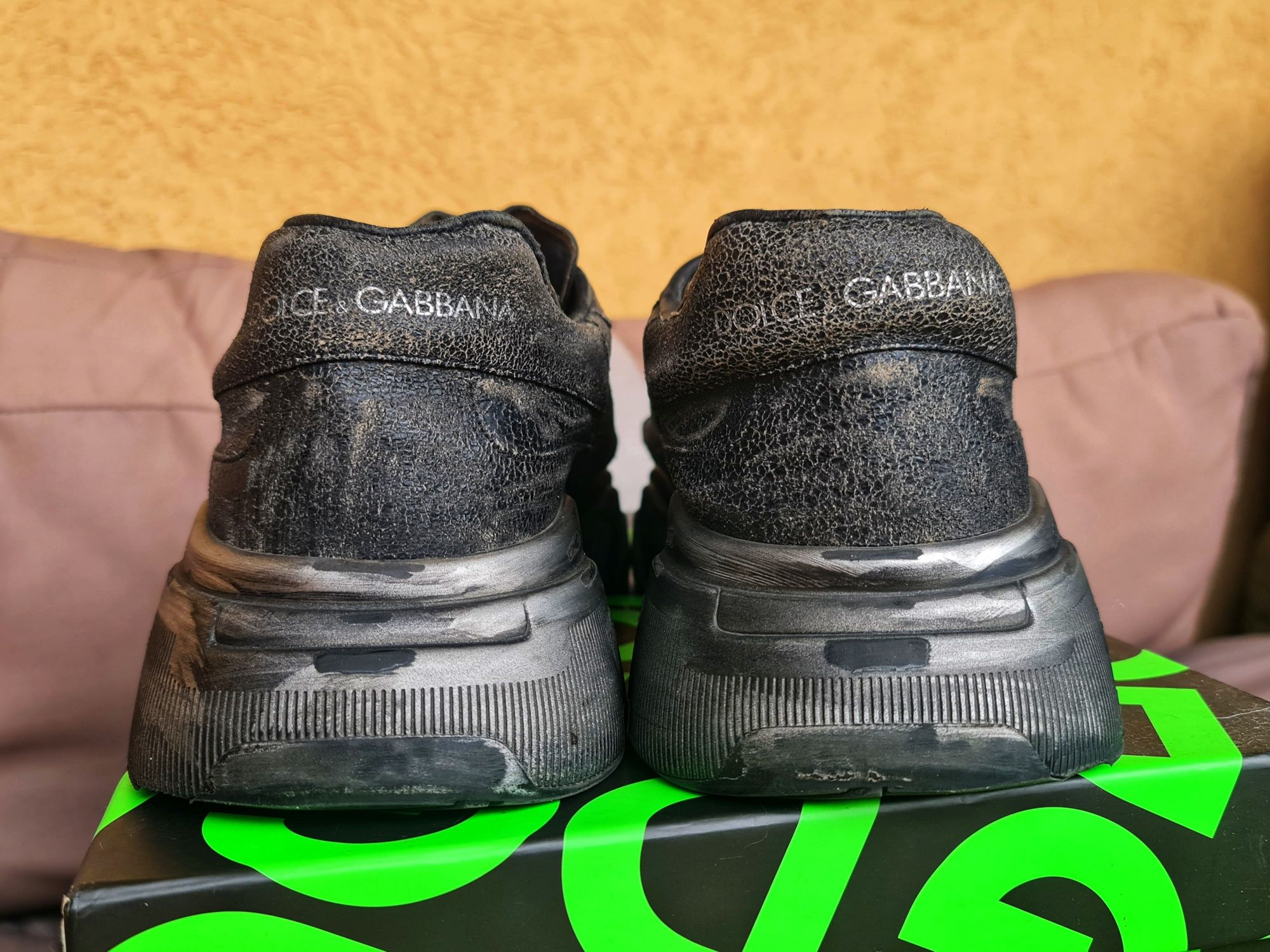 Sneakersi Dolce&Gabbana Originali Unicati,efect vinted,piele,marime 45