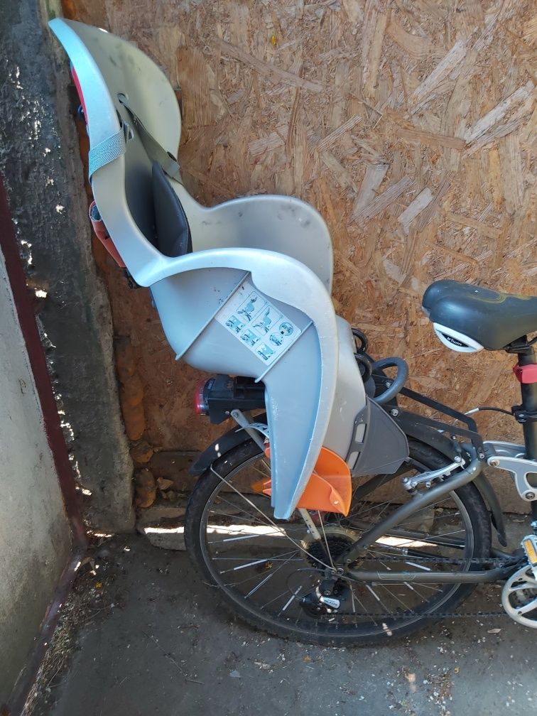 Vand scaun copil bicicleta decathlon + portbagaj