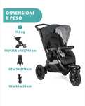 Carucior, Chicco Activ3, negru, 3 roti, cadru din aluminiu