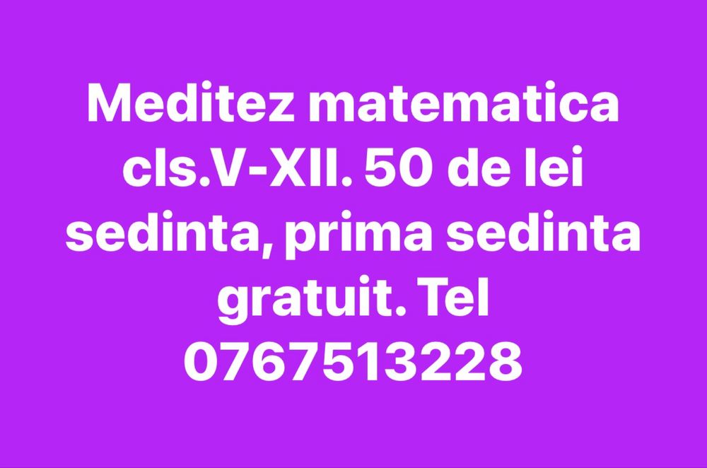 Meditatii matematica online