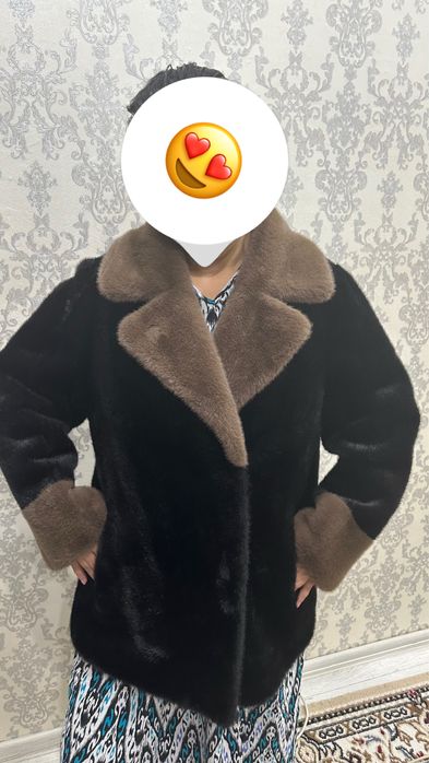 Шуба мутон под собол искуственная