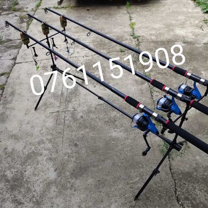 Kit Suport Rod pod 3 Avertizori+3 Swingere+3 Lansete+3 Mulinete
