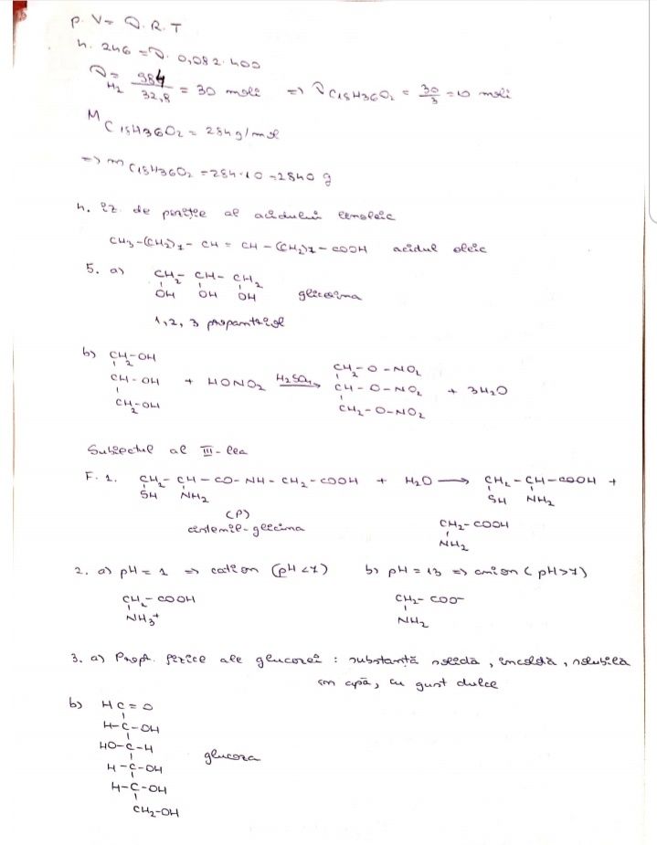 BAC CHIMIE ORGANICA Rezolvarea integrala a subiectelor MEN 2012-2022