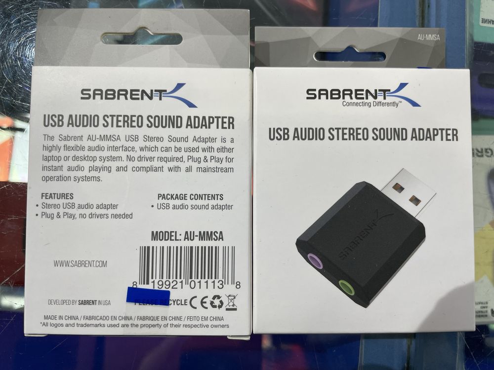 Звуковая карта / усб аудио карта Sabrent usb-a / usb-c