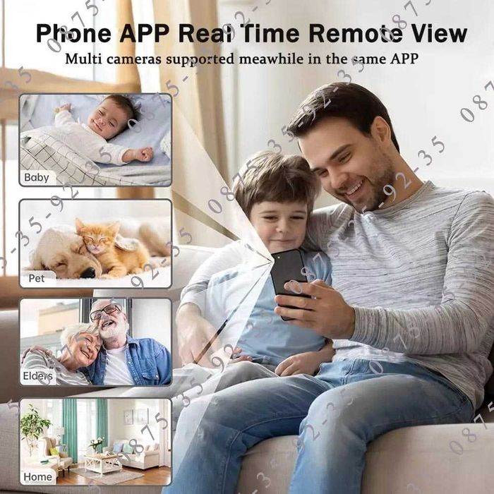 Wi-Fi mini Camera. Шпионска безжична мини скрита Камера за наблюдение.