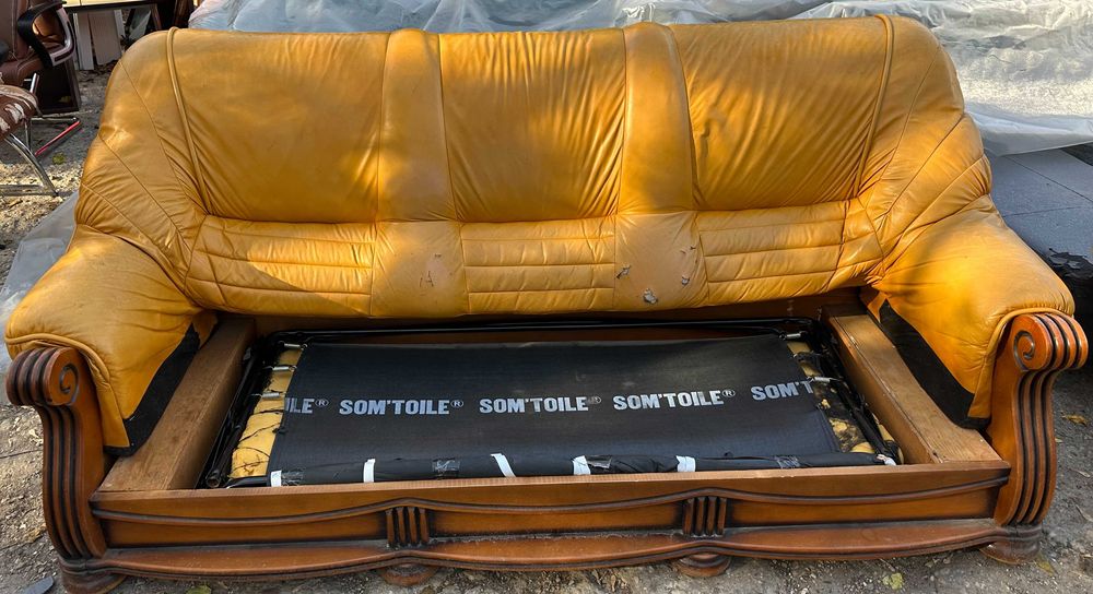 Canapea 2,20 m Cu cadru din lemn masiv pentru reconditionare