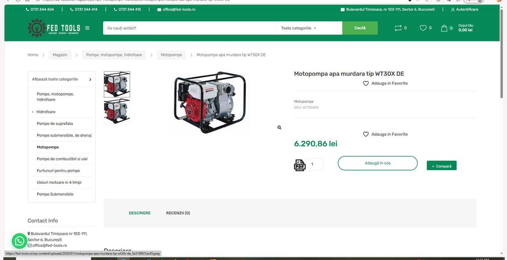 Motopompa Honda WT 30X