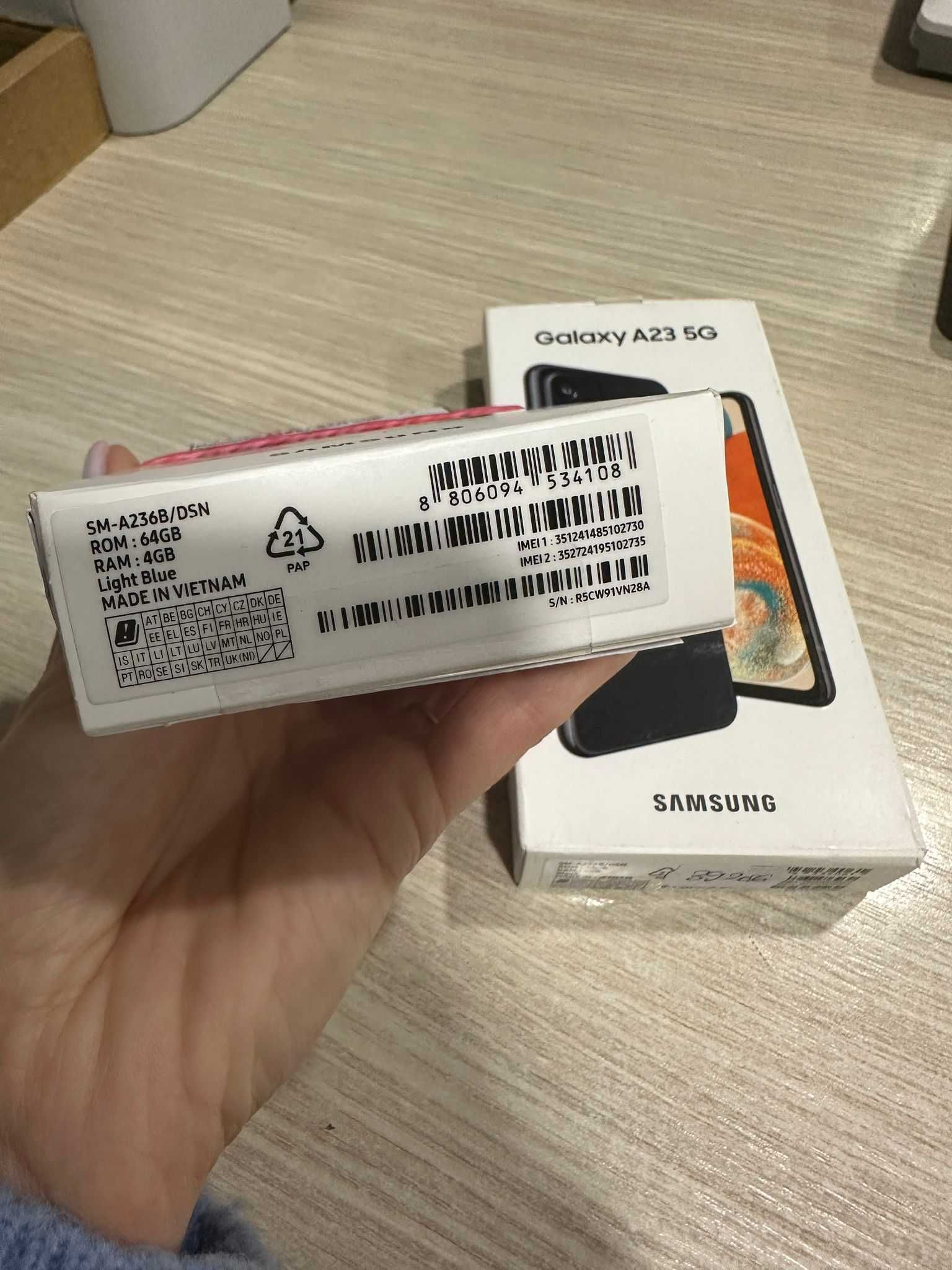 Samsung A23, 4GB RAM, 64GB, 5G, Light Blue/Black, Sigilat, Garantie!!!