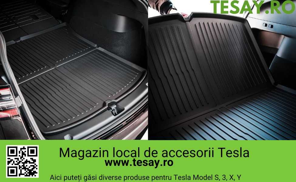 Set de 6 covoare Tesla Model Y, anti-alunecare, impermeabil