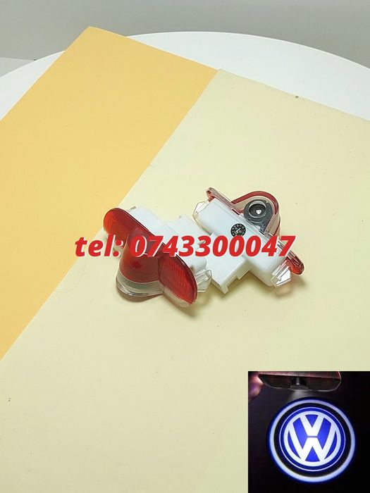 Set 2 Proiectoare Cu Logo Dedicate Vw Golf 4 Bora Touran Polo Cad