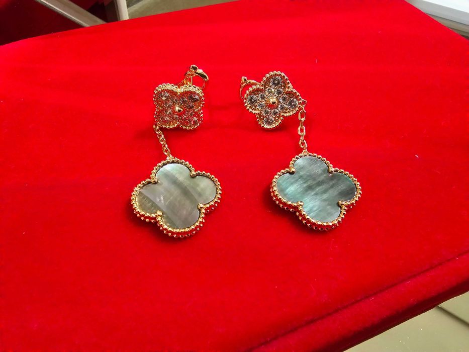 Van Cleef & Arpels VCA Rose Gold Dark Mother Pearl Magic Дамски Обеци