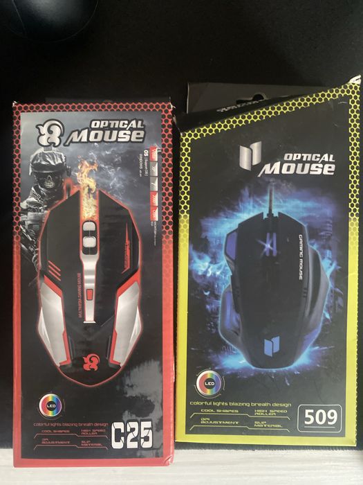 Игровые мыши opticsl mouse c25 и 509