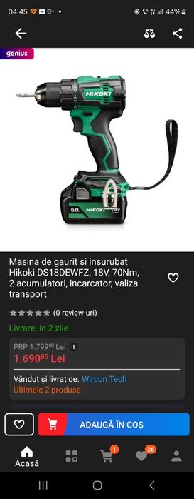 Hikoki DS 18DE masina de gaurit