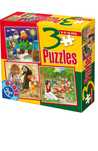 set 3 puzzle basme dtoys d toys 6 9 16 piese montesorri  montesori