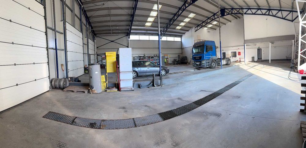 Închiriez hală + platformă balastată