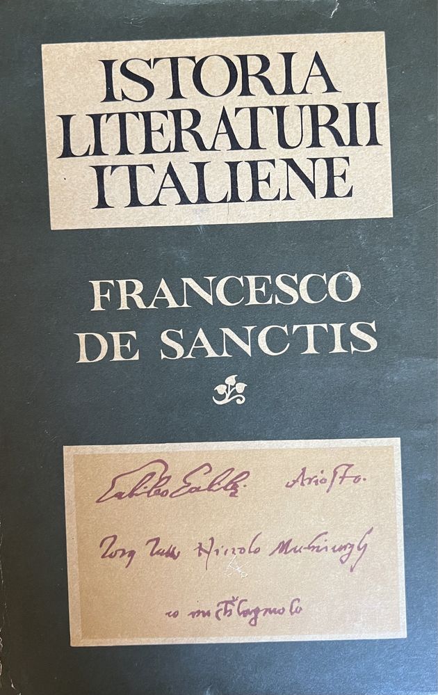 Francesco de Sanctis - Istoria literaturii italiene