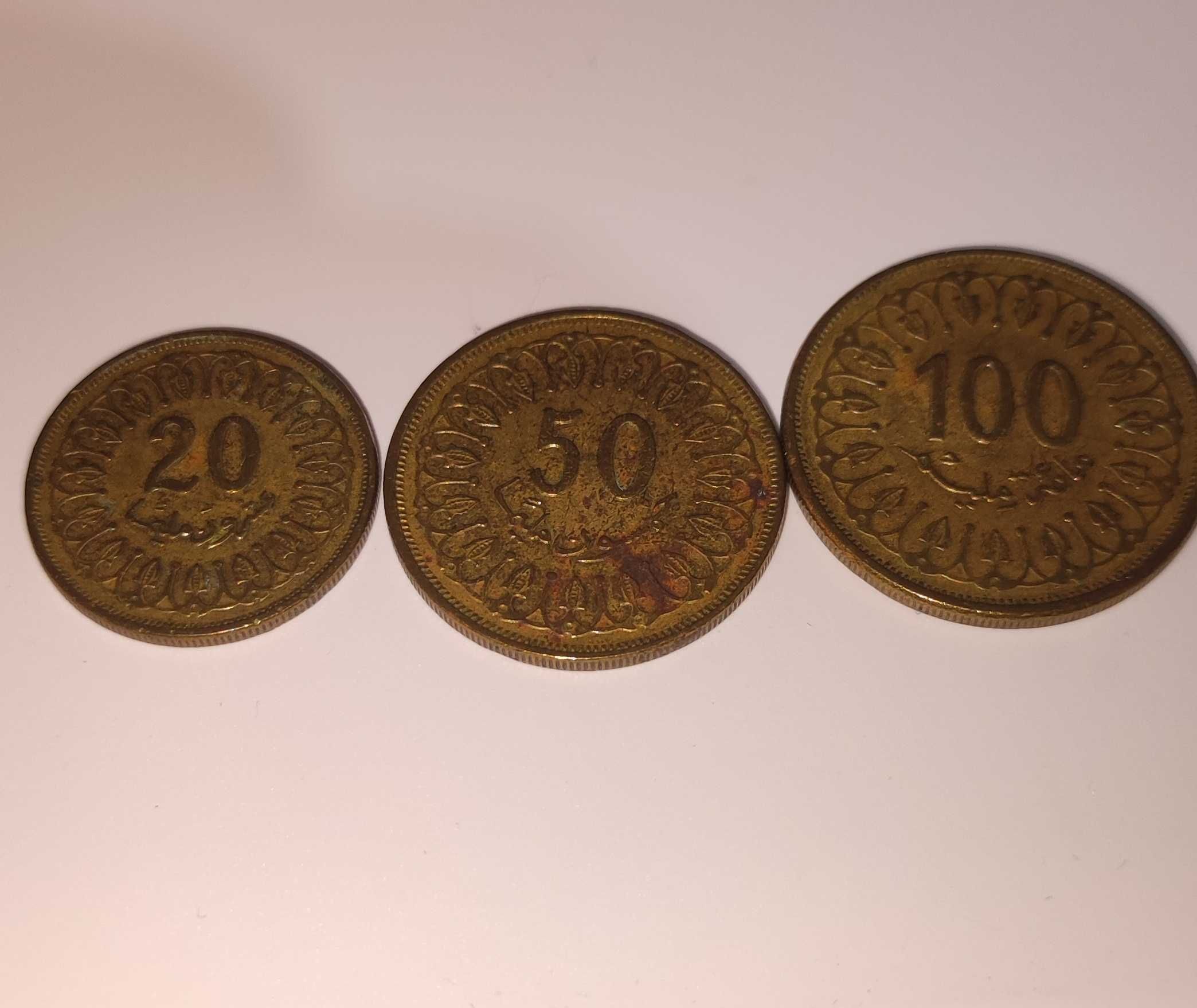 Tunisia 20/50/100 Milliemes 1997 (1418)