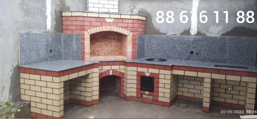 Летняя кухня камин очаг барбекю тандыр