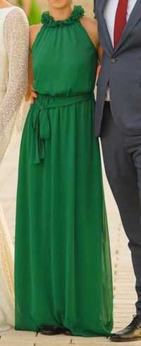 Rochie lunga verde de ocazie