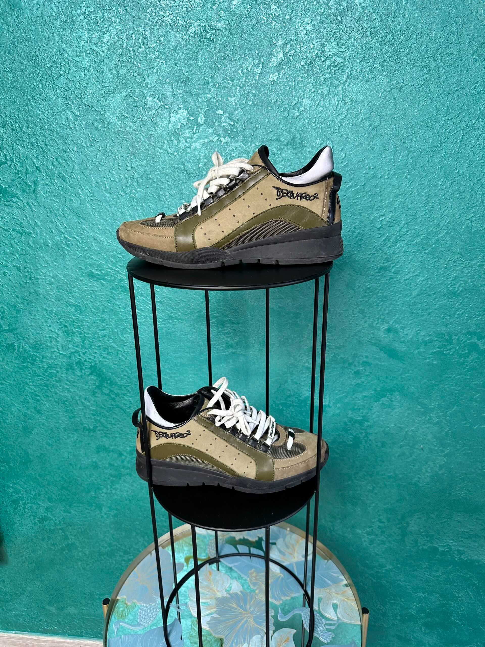 Sneakers DSQUARED2 mărimea 39 , verde militar