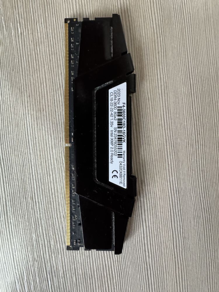 Оперативная память G.SKILL Ripjaws V DDR4 8GB 3600MHz — новая