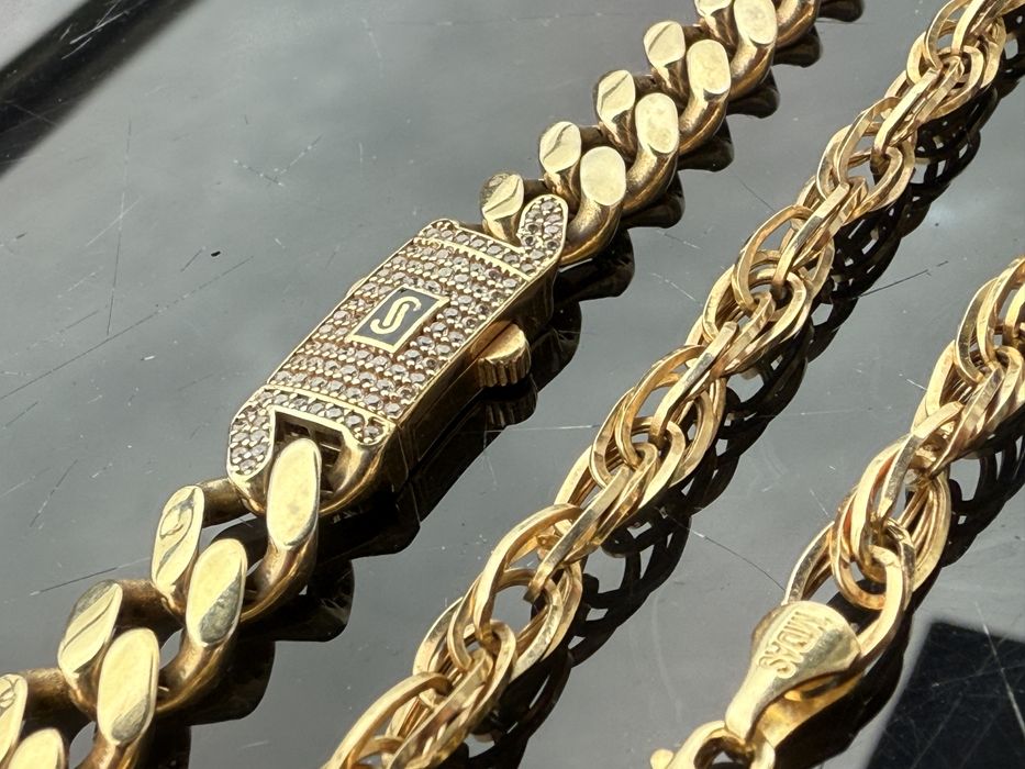 2 lanturi aur 14k