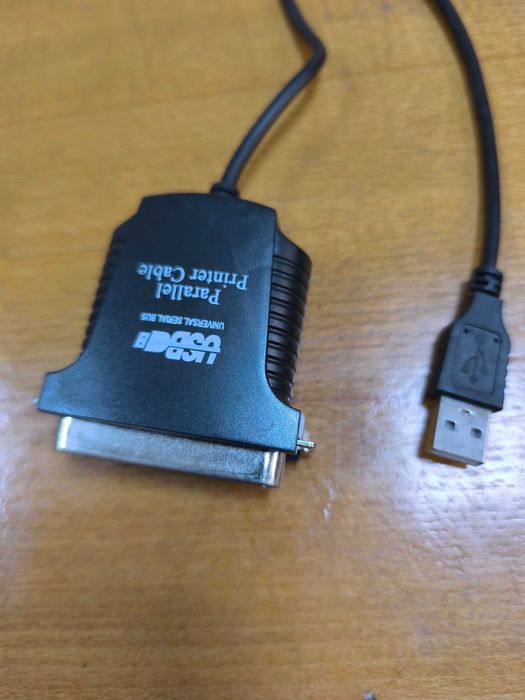 USB адаптер към паралелен кабел за принтер