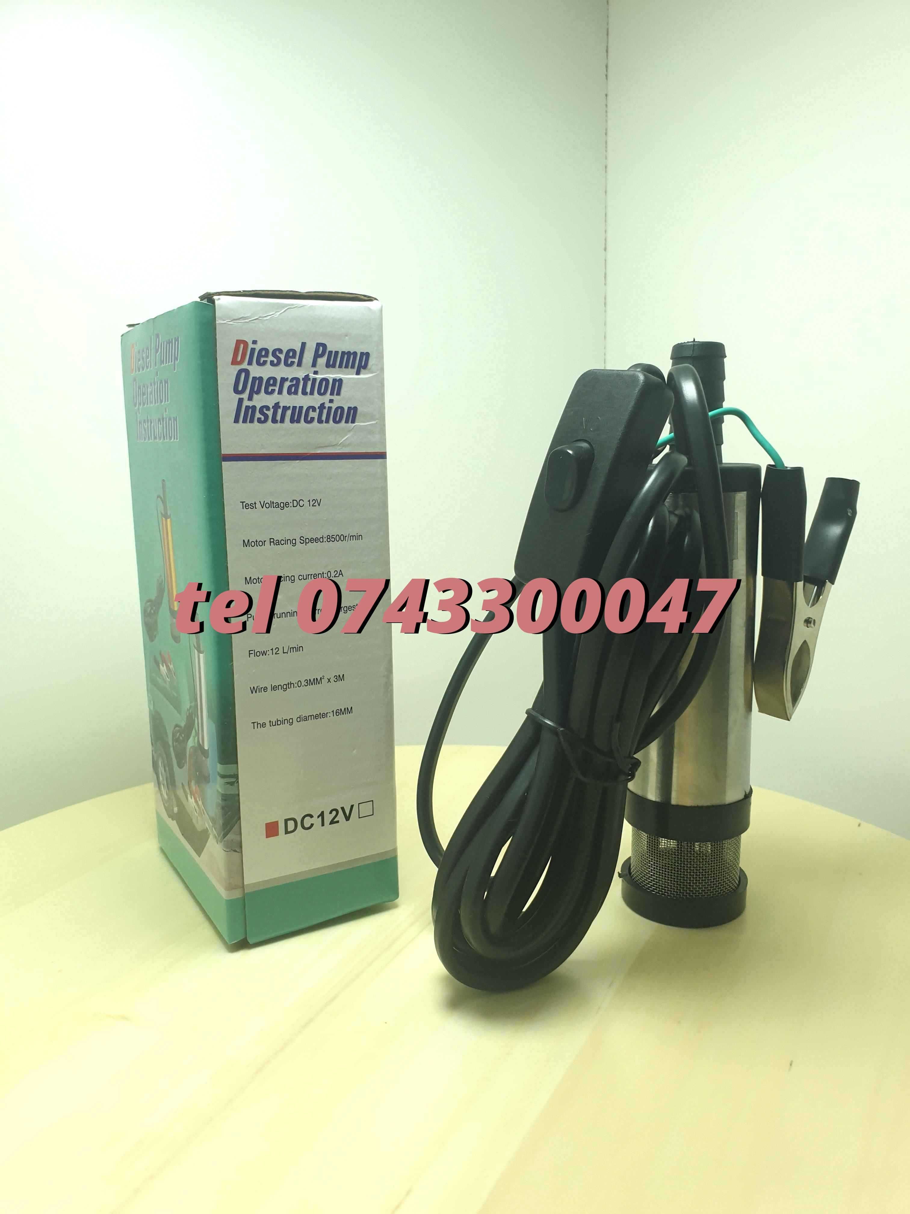 Pompa Transfer Combustibil Ulei Si Diesel 12v 60w
