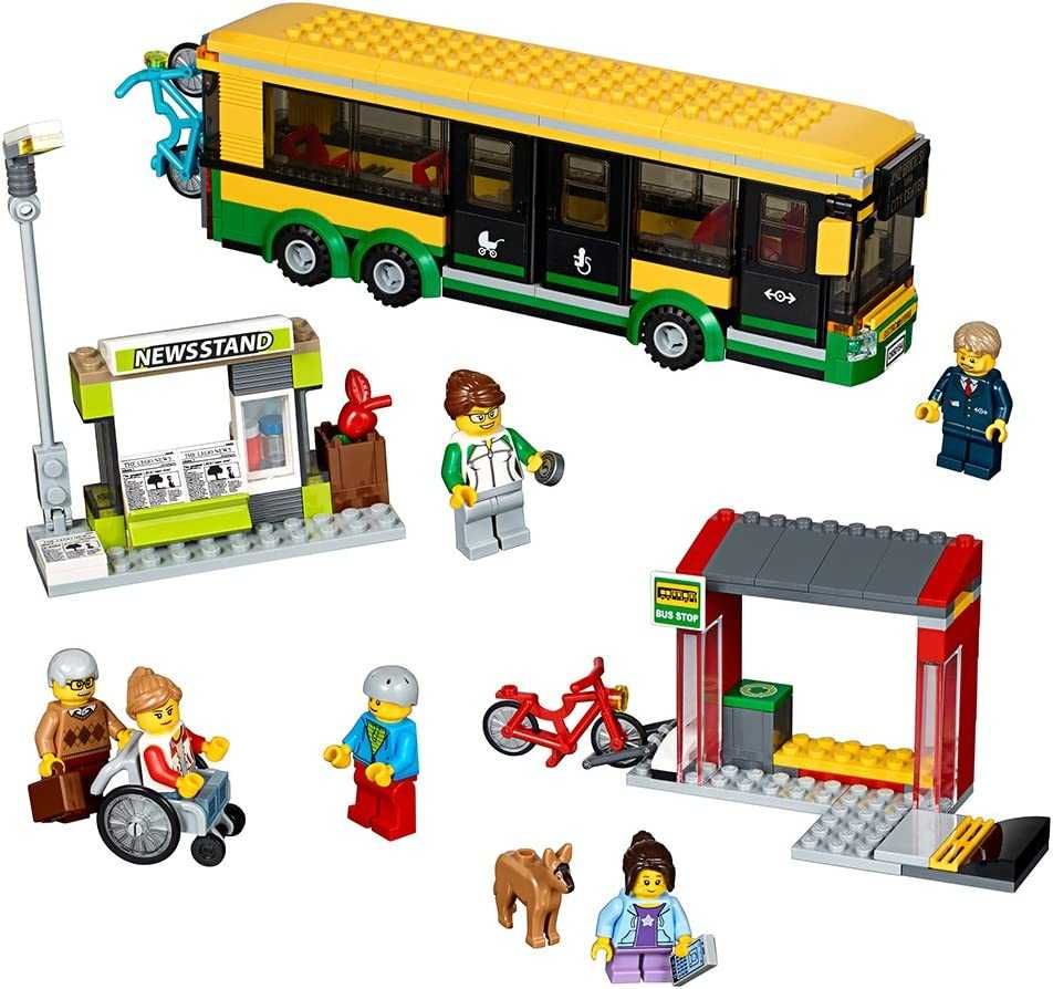 NOU TIP brand L joc constructie oras city Statie de autobuz 60154