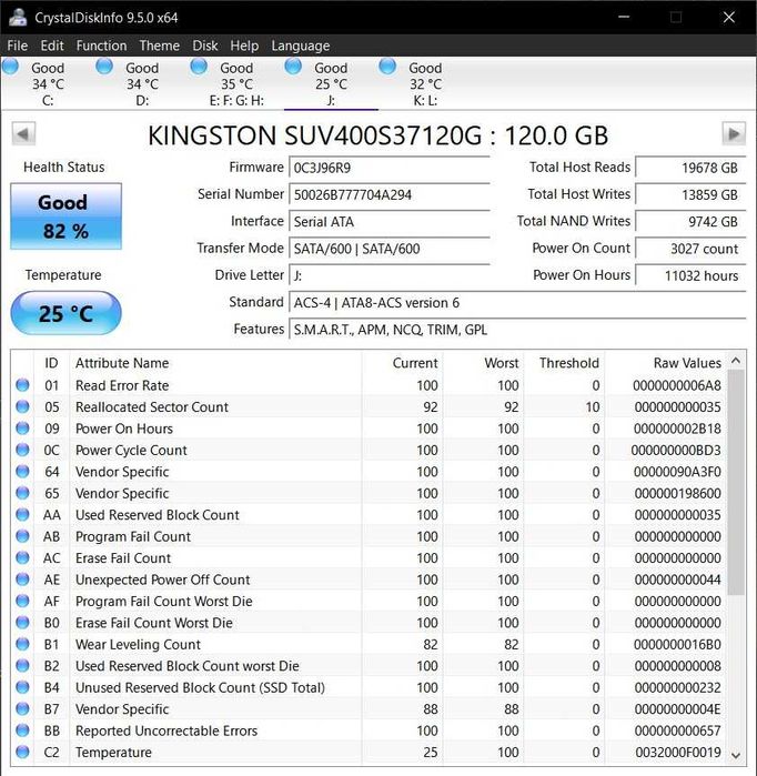 Solid State Drive (SSD) Kingston A400, 120GB, 2.5", stare buna