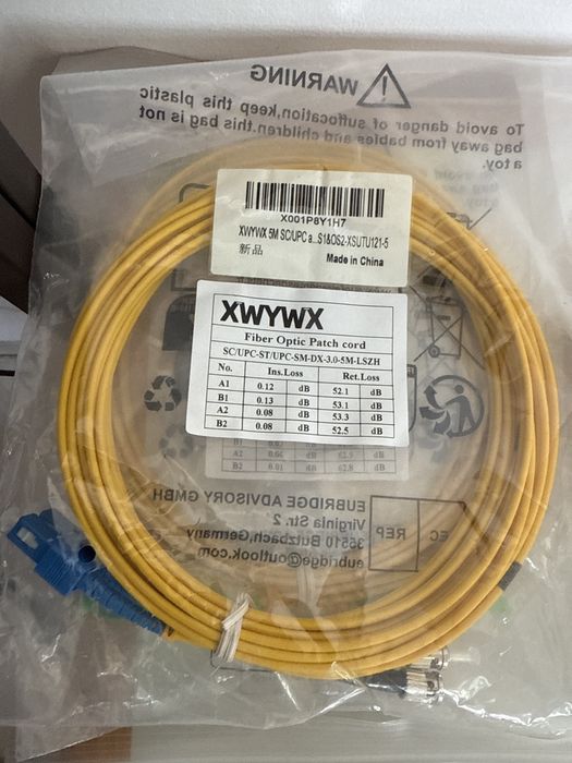 Cablu patch fibră optică 5m OM2 SX DX LSZH 3.0mm,duplex,LC FC SC ST