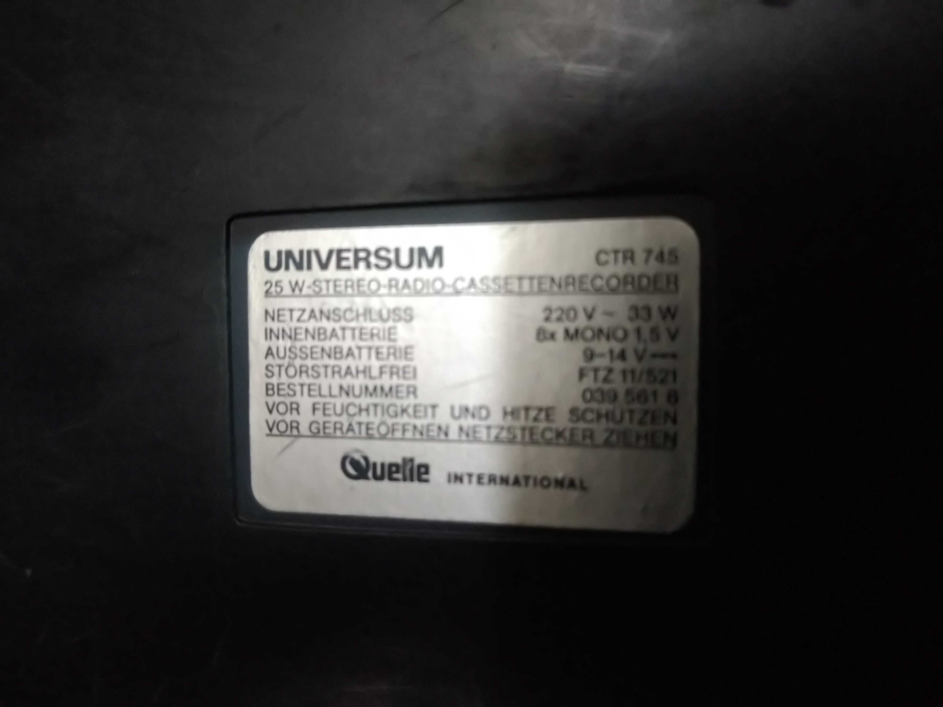 Universum CTR 745 Radio Cassette