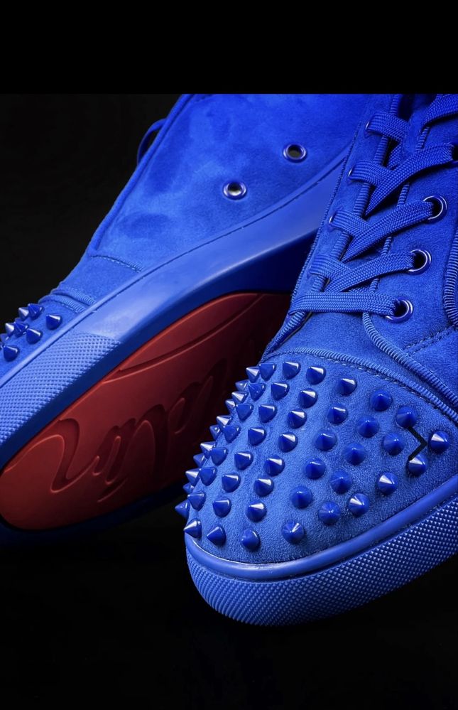 Louboutin Blue Velour