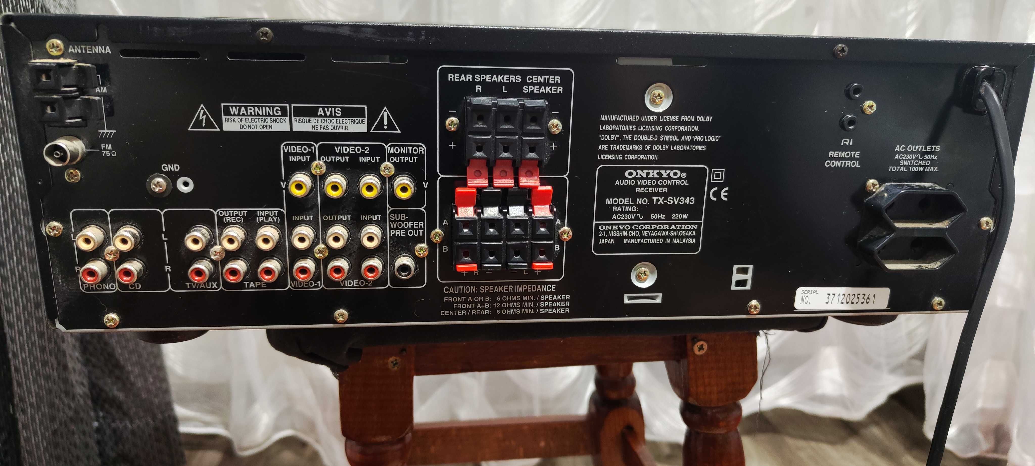 Amplificator Audio Onkyo TX-SV343 Statie Audio Amplituner Audio