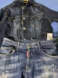 Compleu DSQUARED2 original denim – geacă + blugi Skater Jean