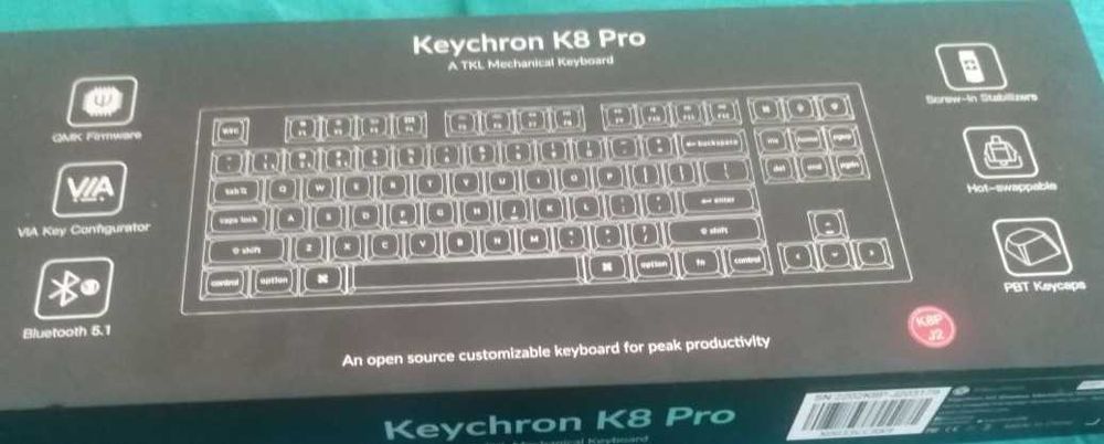 Tastatura mecanica gaming Keychron K8 Pro, usb si bluetooth, noua