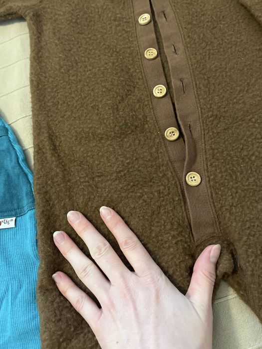 Set lana merinos: Pantaloni manymonths si salopeta fleece smafolk