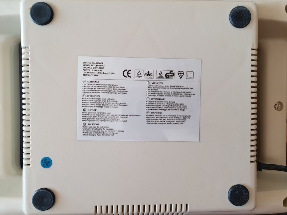 Aparat masaj Shiatsu 5 în 1 spate gat pulpa talpa brat priza 220 poze