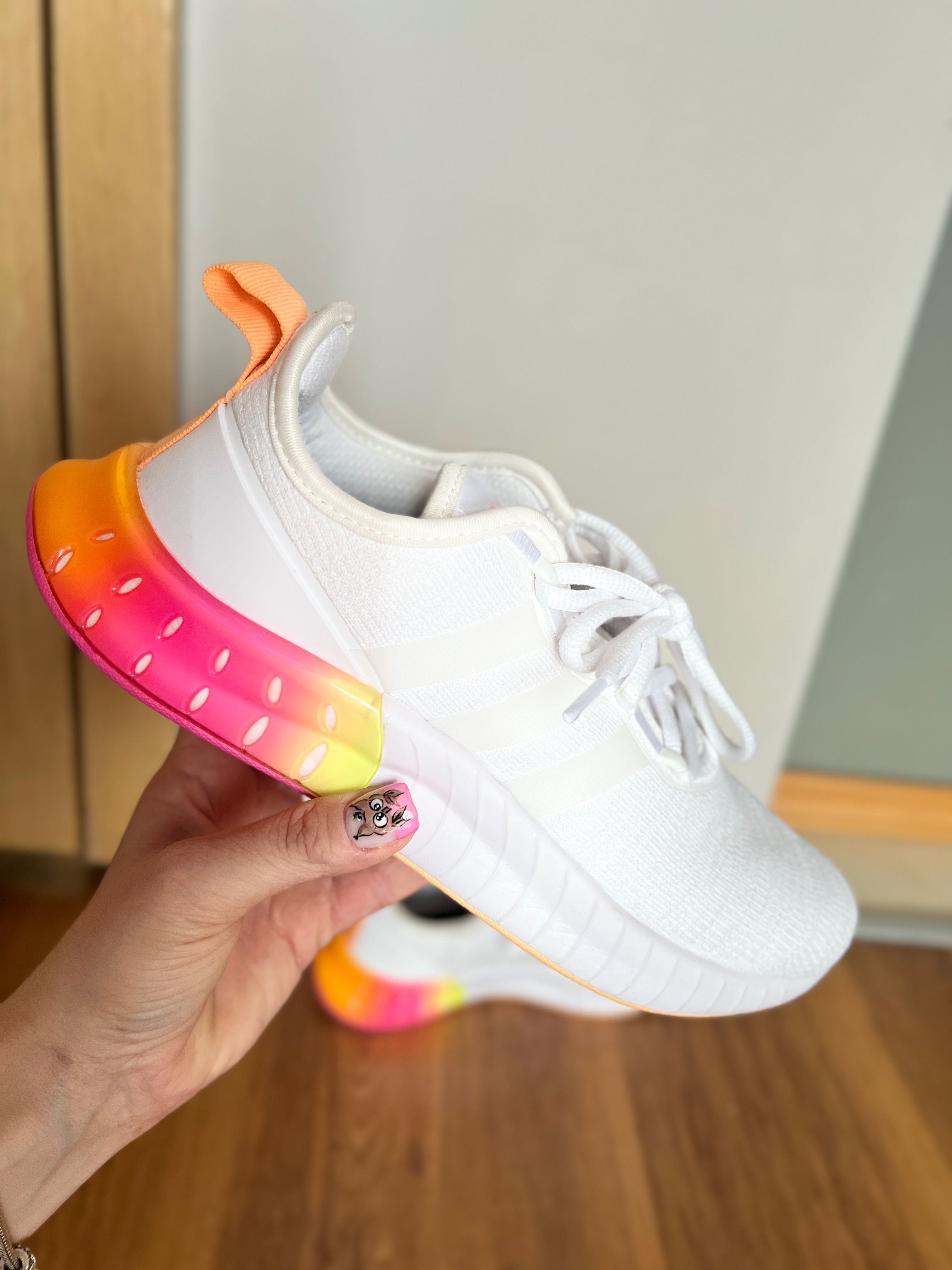 Adidas Kaptir Super Cloud White/Cloud White/Acid Orange