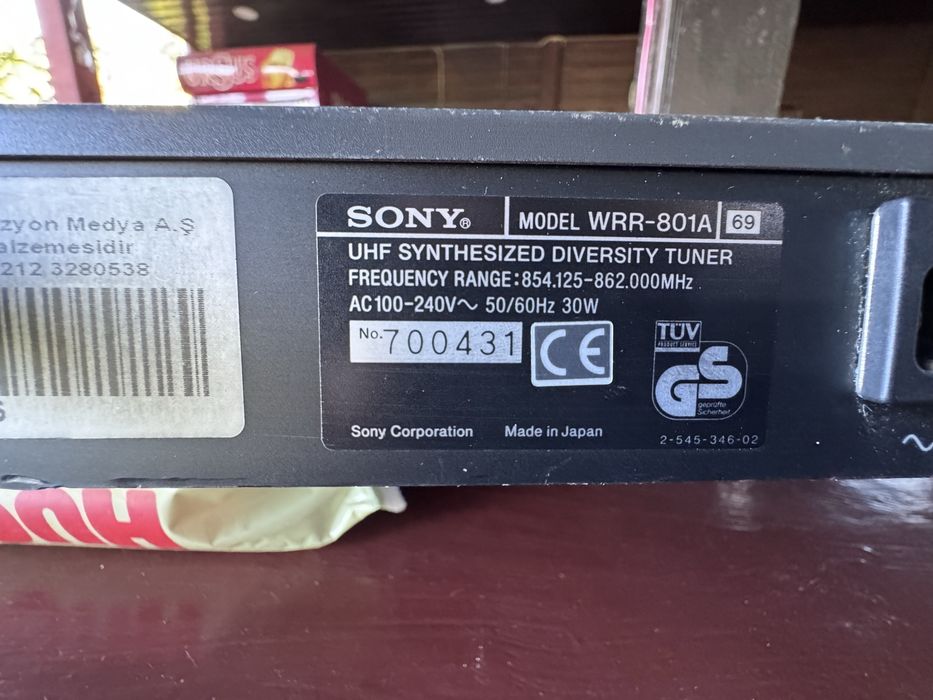 Sony WRR-801A – UHF Diversity + transmitator WRT-805
