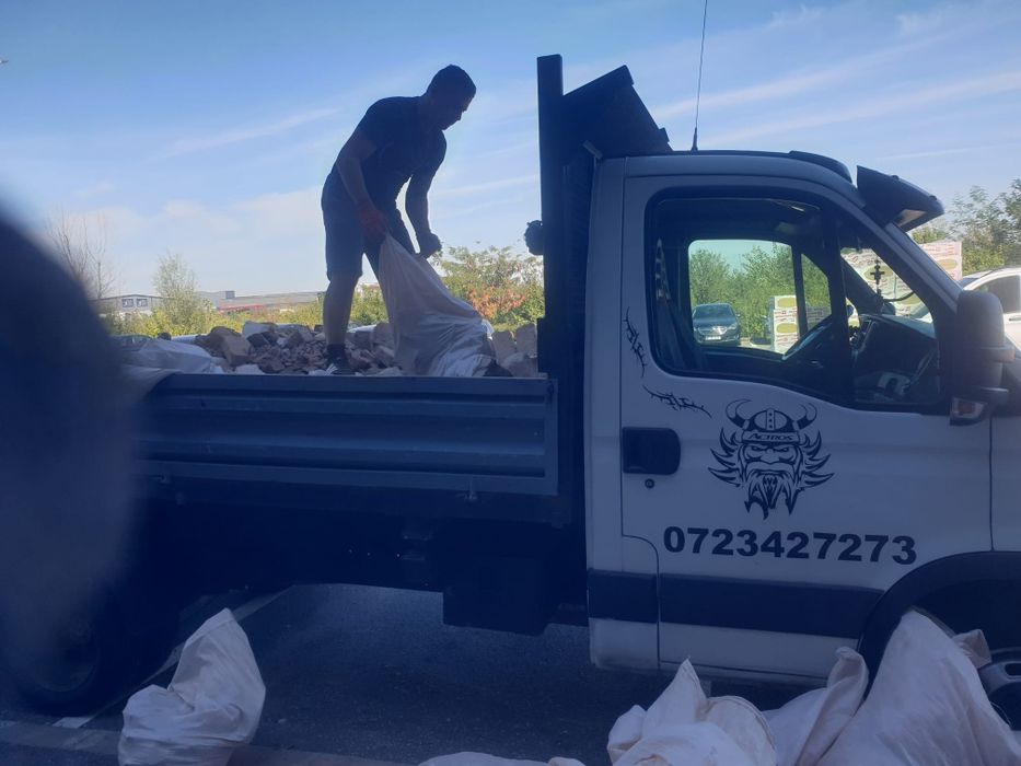 Containare moloz,gunoi, debarasare apartamente nisip, pietriș, pământ