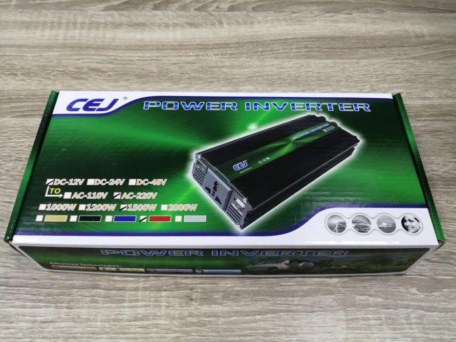 Инвертор 12V или 24V DC към 220V AC мощности от 1000W до 4000W