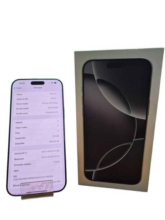 Iphone 16 Pro Max 512Gb / Amanet Cashbook Bucuresti Unirii