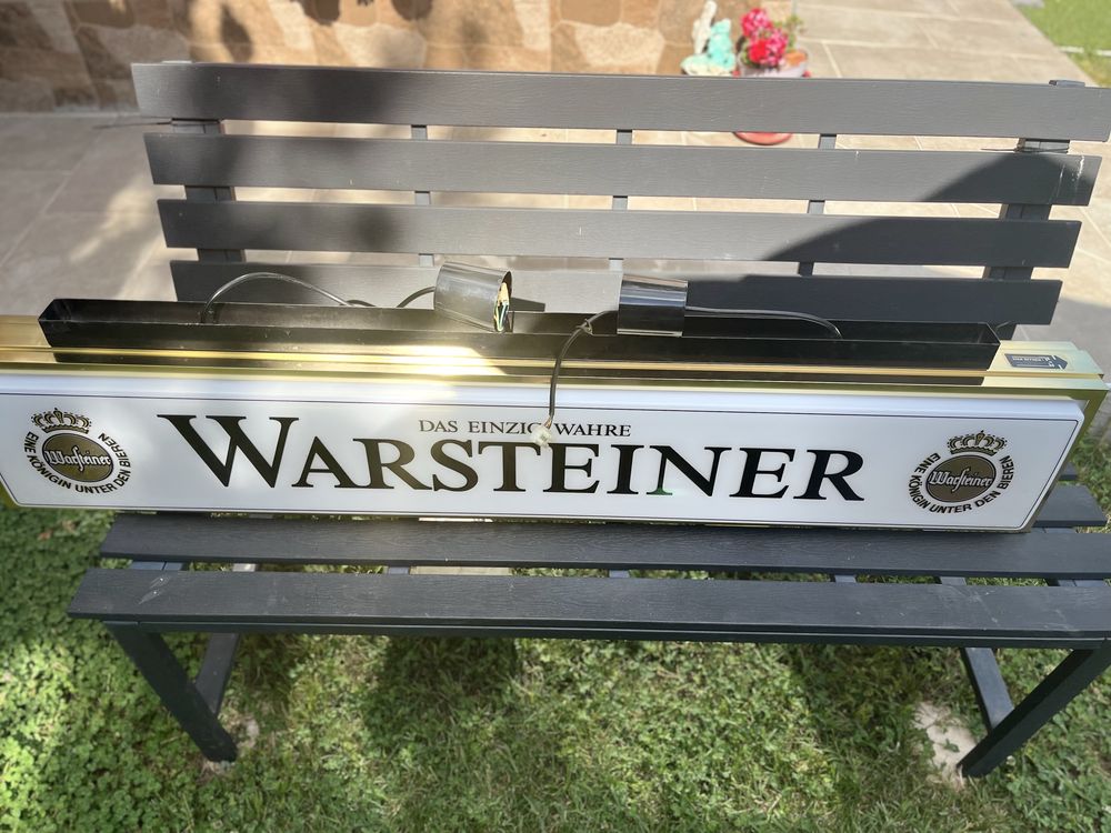 Керамична колона за наливна бира и светеща табела Warsteiner