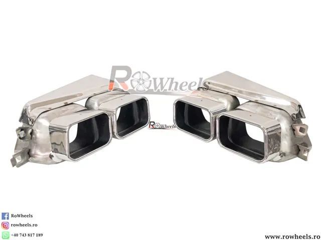 Ornamente tobe Tips evacuare sport BMW 760i seria 7 F01 F02 bmw seria7 tobe duble patrate ornamente duble F01 F02 comanda se plaseaza pe whatsapp