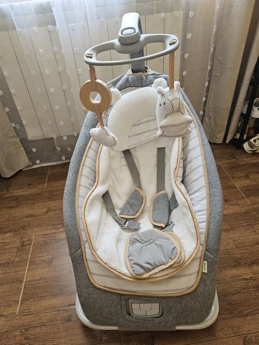 Balansoar electric 2 în 1 pentru bebeluși, 18 kg max
